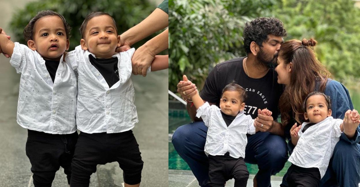 nayanthara-twins-vignesh-shivan The couple had shared glimpses of the twins' faces in the past, but this is the first time they are fully revealing their children's faces. Photo: Instagram | wikkiofficial