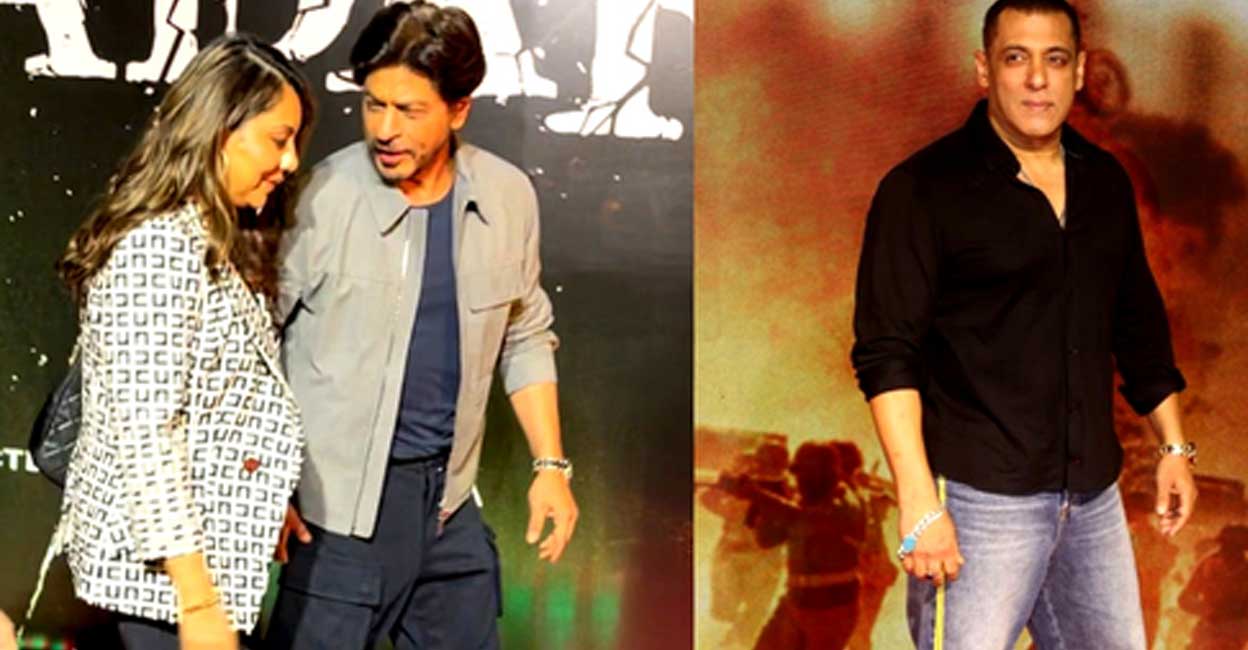 Shah Rukh flaunted his dimpled smile for the cameras. Photo: IANS