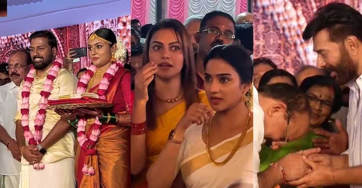 Vishnu Mohan marriage Vishnu Mohan marriage function. Photo: Manorama Online
