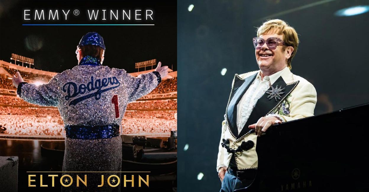 'Rocket Man' singer won his first Emmy for his live show ‘Elton John Live: Farewell from Dodger’s Stadium’. Photo | Instagram
