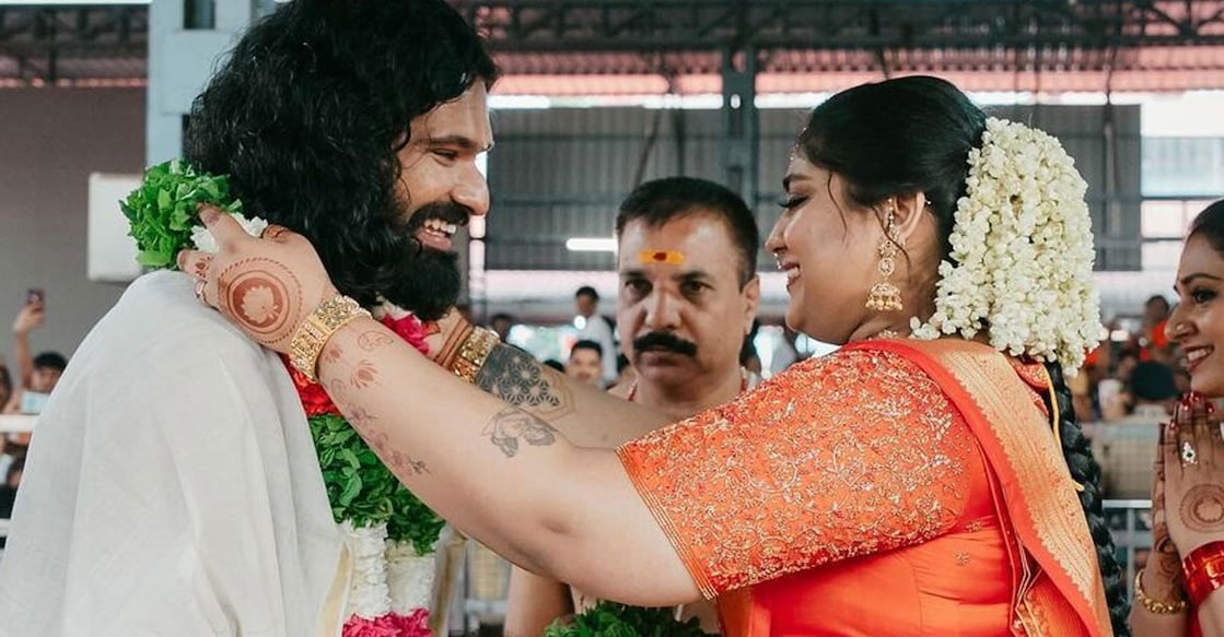 Bhagya Suresh and Sreyas Mohan. Photo: Instagram/Suresh Gopi