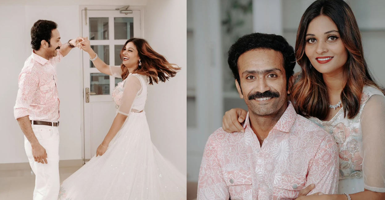 While Shine looked dapper in a pink shirt and white pants, Tanuja wore a beautiful lehenga, with the same colour theme. Photos | Instagram