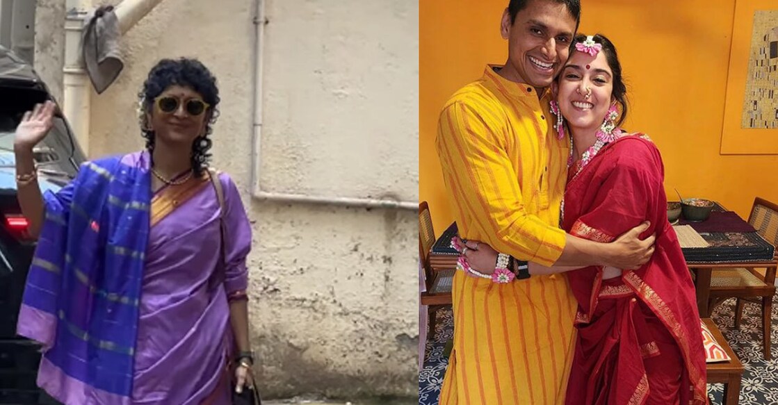 The filmmaker who is awaiting the release of her upcoming film 'Laapataa Ladies' was seen wearing a purple saree draped in a nauvari sari. Photo | Instagram (varindertchawla)