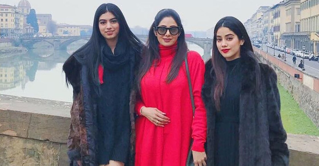 Sridevi and daughters. Photo: Instagram/Sridevi