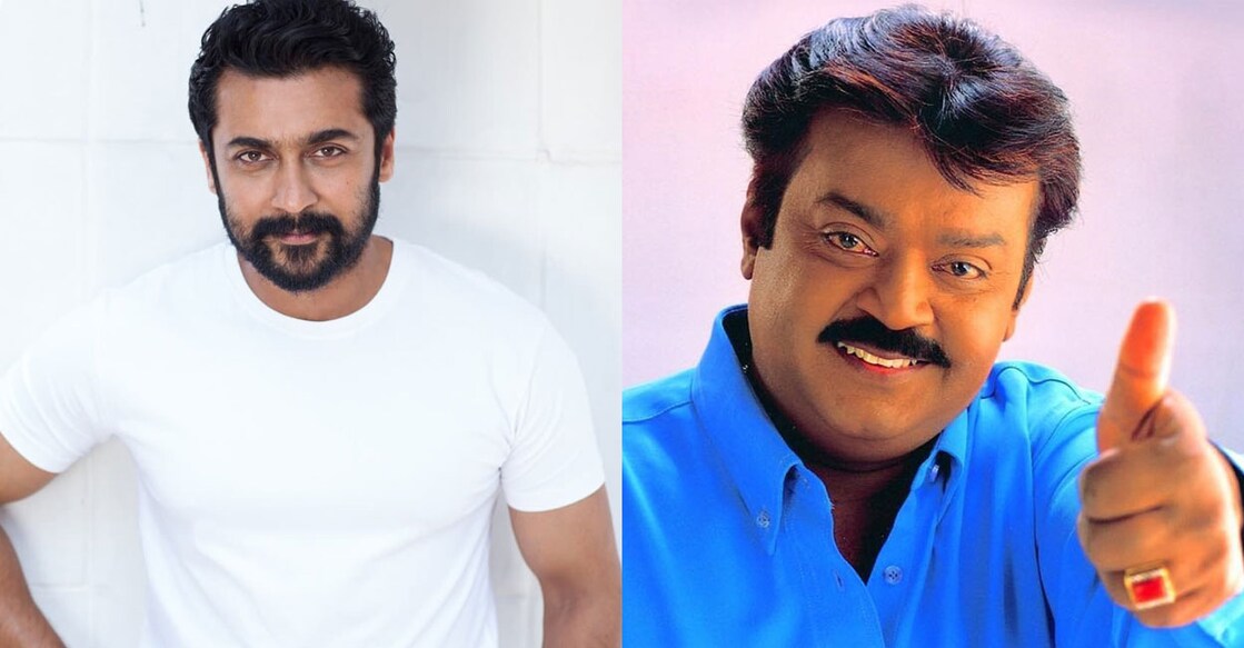Suriya, Vijayakanth. Photo: Instagram