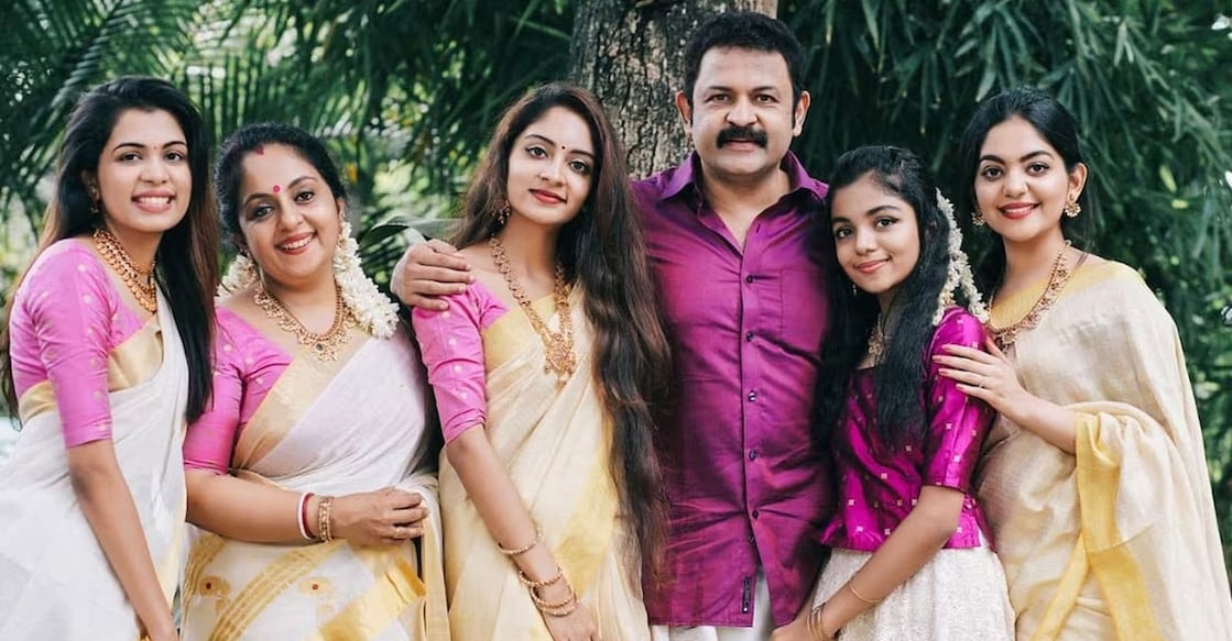 Krishna Kumar and family. Photo: Manorama Online