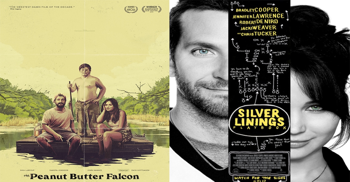 Posters of 'The Peanut Butter Falcon'  and  'Silver Linings Playbook'.  Photo: IMDb