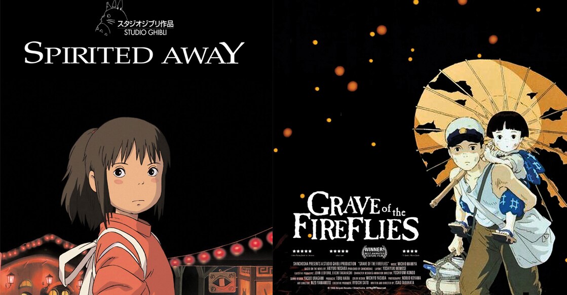 studio-ghibli Posters of 'Spirited Away' and 'Grave of the fireflies'. Photo: IMDb