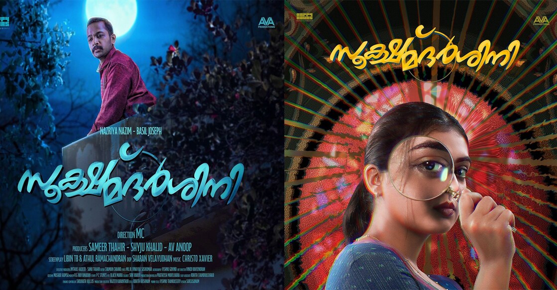'Sookshmadarshini' posters. Photo: Instagram/Nazriya Nazim