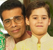 Karan Johar with his children. Photos: Instagram