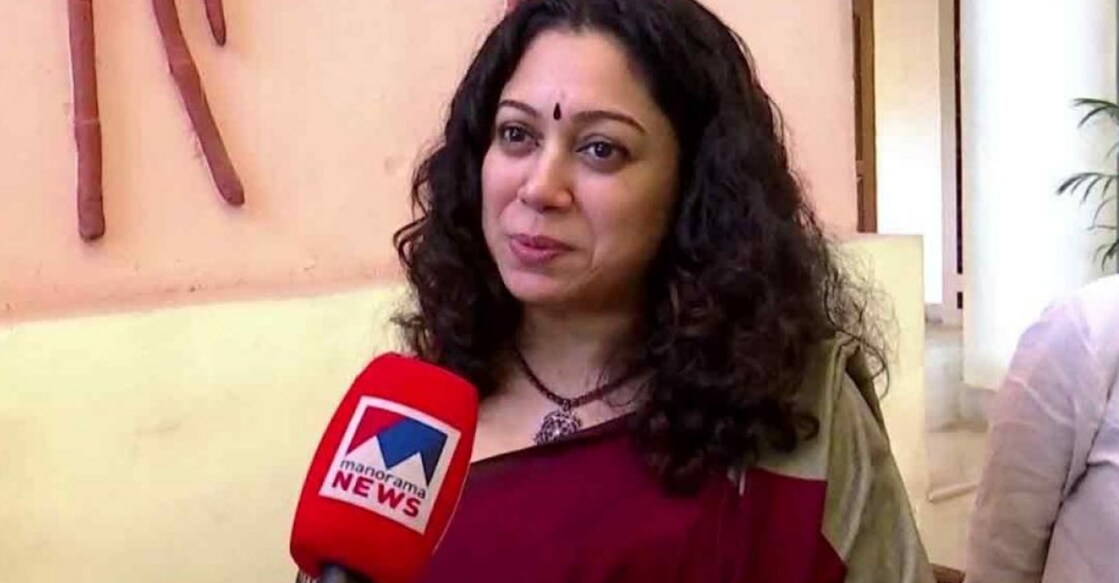 Anjali Menon speaks about the WCC recommendations. Photo: Manorama News