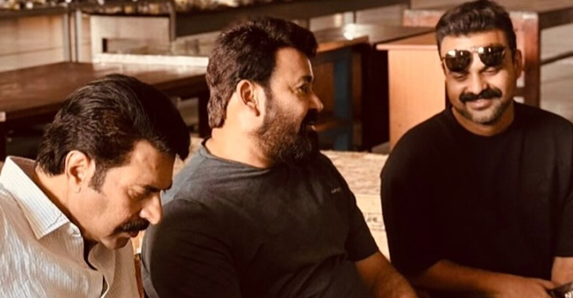 mohanlal-mammootty Mohanlal and Mammootty with Kunchacko Boban. Photo: Instagram/ kunchacks