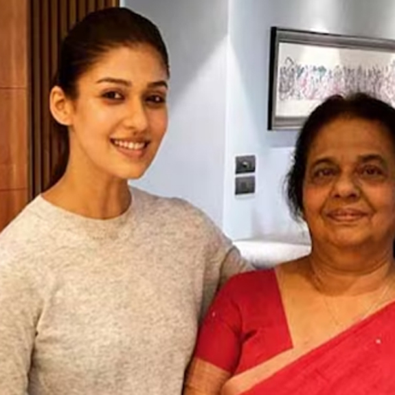 Nayanthara and Vignesh Shivan with her family. Photos: Instagram