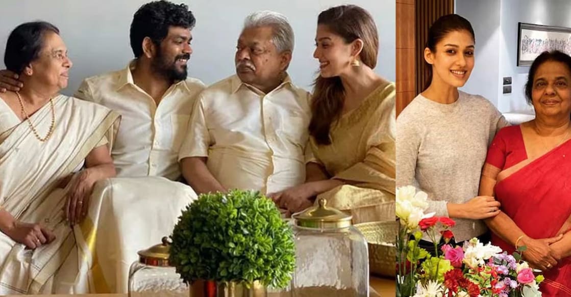 nayanthara-two Nayanthara and Vignesh Shivan with her family. Photos: Instagram