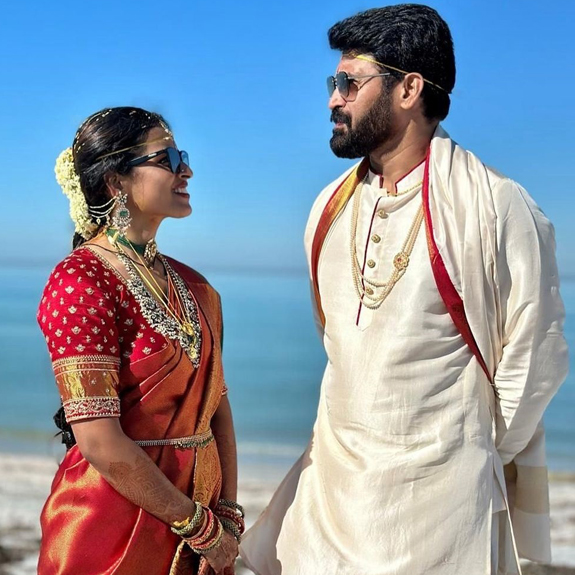 Actor Subbaraju and wife. Photo: Instagram