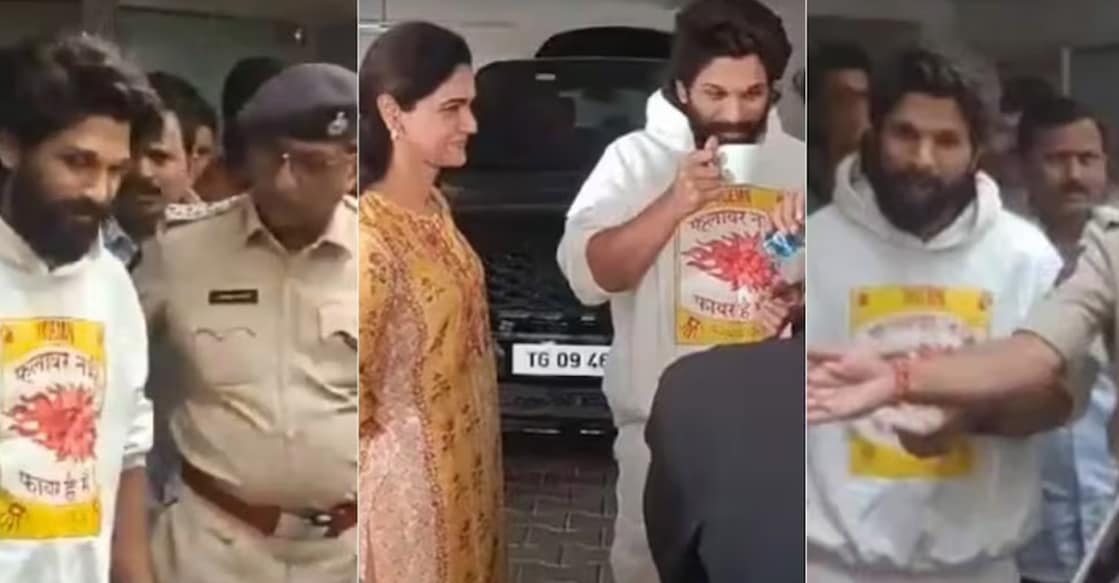 allu-arjun-two Allu Arjun in front of his residence. Photo: X