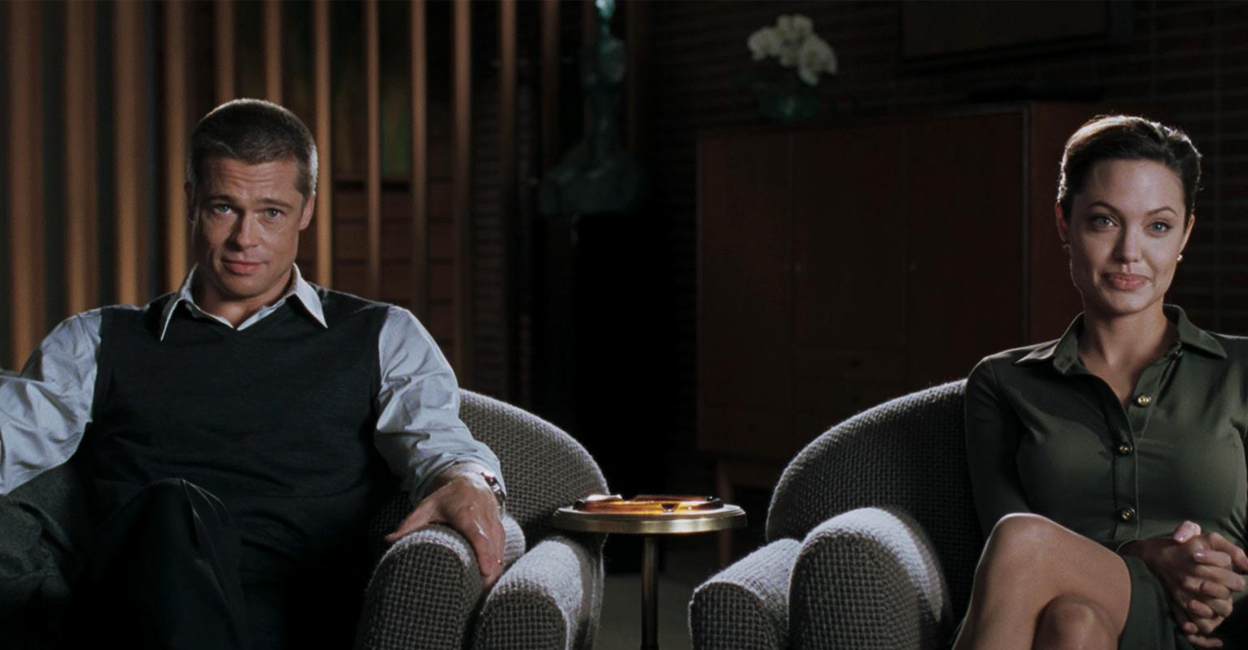 Brad Pitt and Angelina Jolie in Mr and Mrs Smith. Photo: IMDb