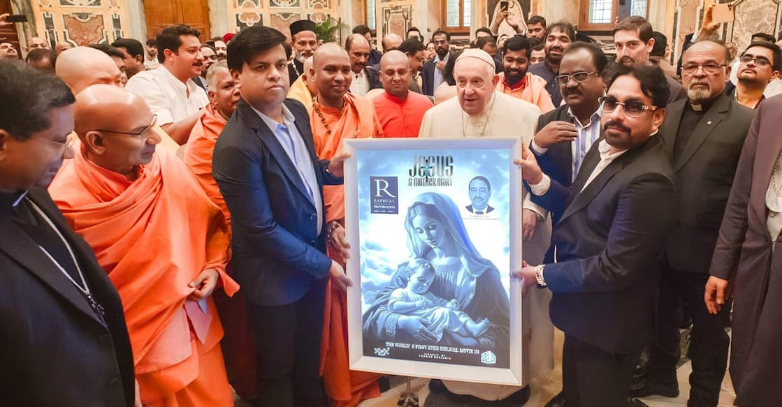 Pope Francis released the first-look poster of the movie. Photo: Special arrangement