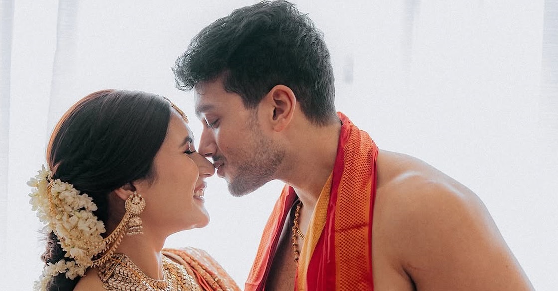 Kalidas Jayaram and Tarini Kalingarayar. Photo: Instagram