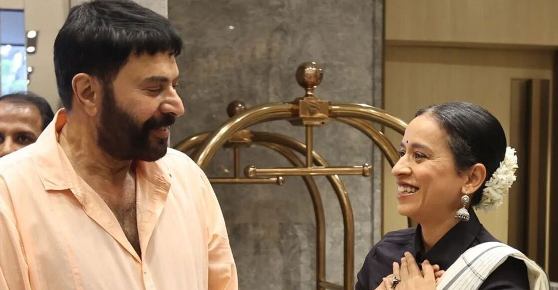 Mammootty, Tillotama Shome Mammootty, Tillotama Shome. Photo: Instagram/Tillotama Shome