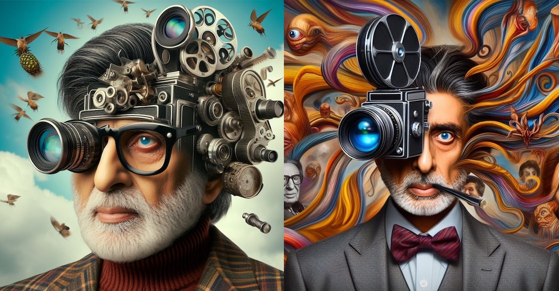 AI images of Amitabh Bachchan. Photo: X/Amitabh Bachchan