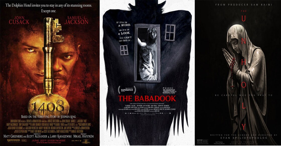 Posters of horror movies. Photo: IMDb