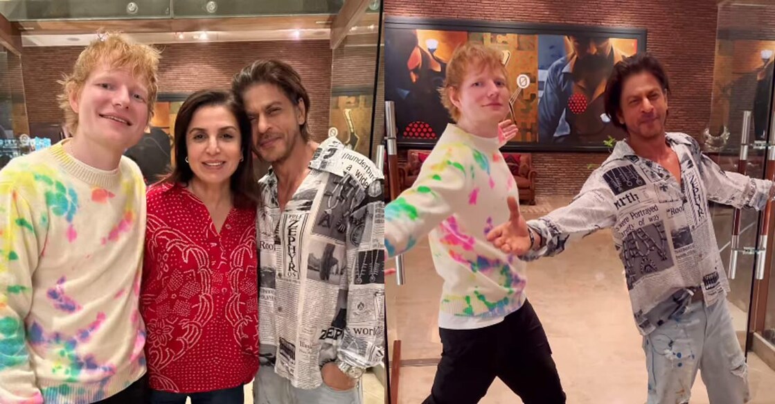 Ed Sheeran is in India as part of his world tour. Photos | Instagram (farahkhankunder)