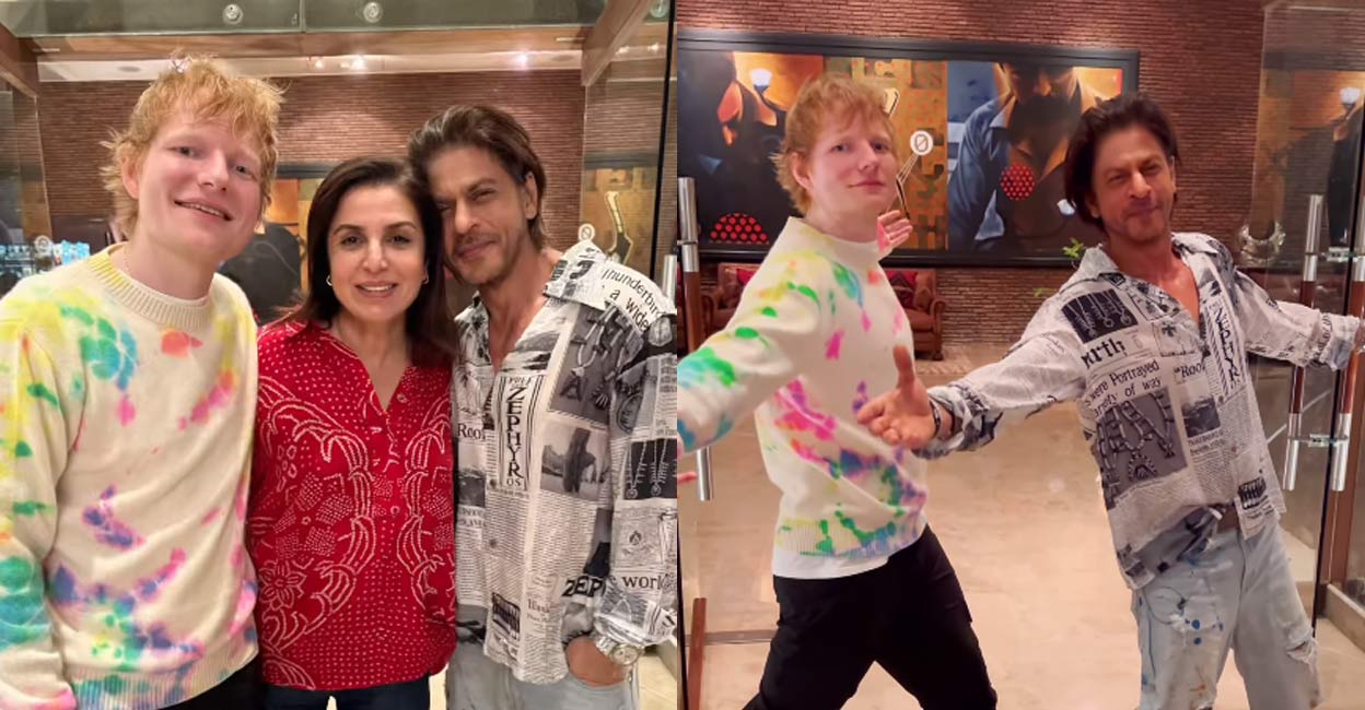 Ed Sheeran is in India as part of his world tour. Photos | Instagram (farahkhankunder)
