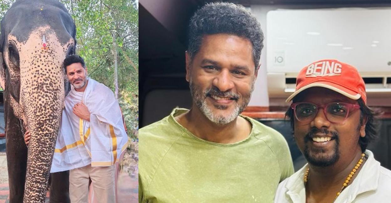 The actor-choreographer visited the temple on Monday morning. Photo | Instagram (prabhudevaofficial)
