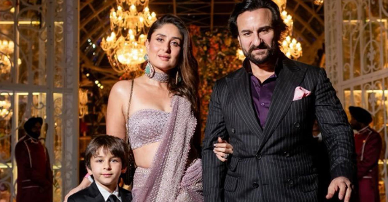 kareena-kapoor-saif Kareena Kapoor, Saif Ali Khan and their older son Taimur, who attended the function, looked elegant as they posed for photos. Photo | Twitter (priyankatnews)