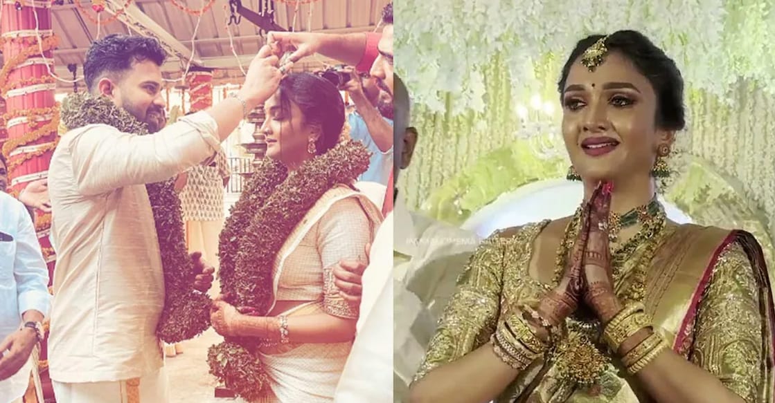 Pictures from Surabhi Santhosh's marriage. Photo: Instagram