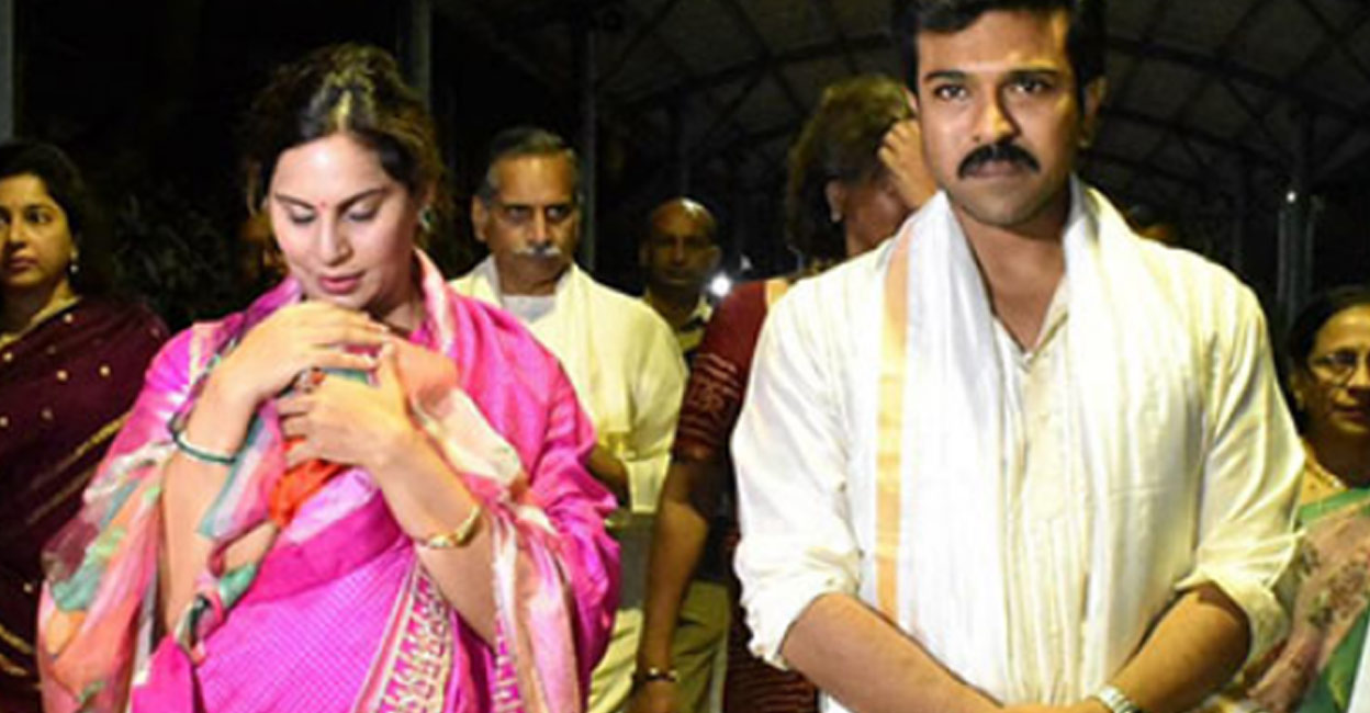 ram-charan The ‘RRR’ star, who turned 39, was accompanied by his family to the temple | ANI