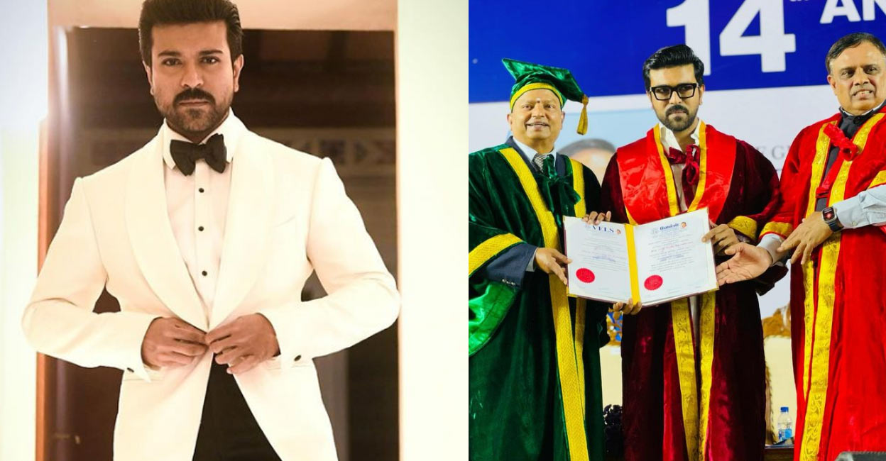 ram-charan-two The actor was also the chief guest at the university's graduation ceremony.