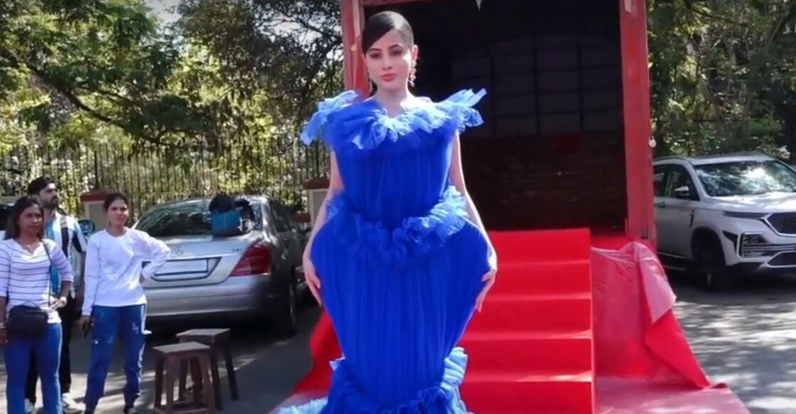 Uorfi said it took three months to make the outfit. Photo | YouTube