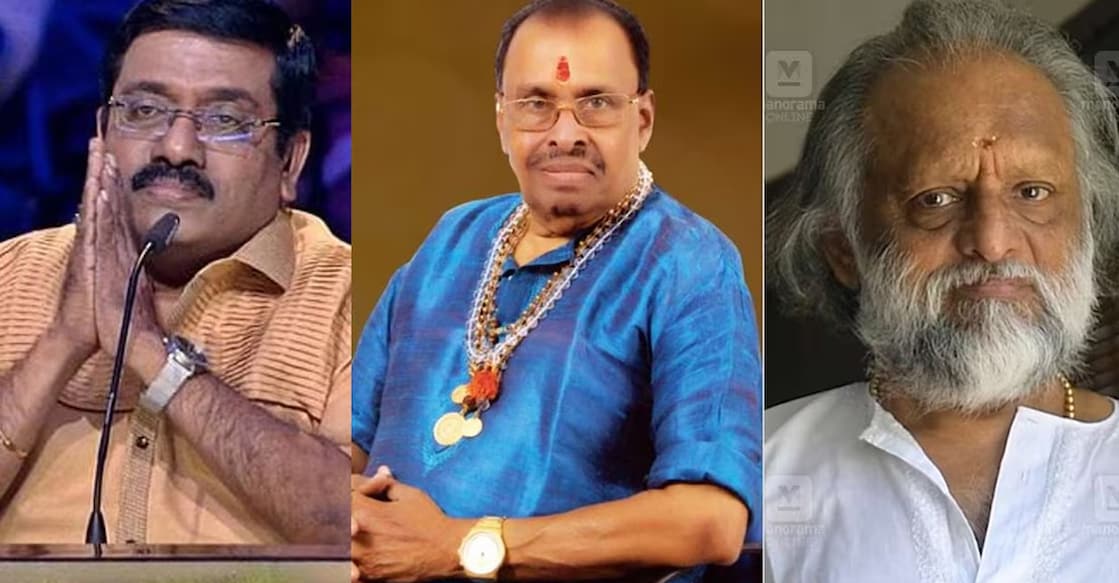 Sharreth, KG Jayan, Kaithapram Damodaran Namboothiri. Photo: Manorama