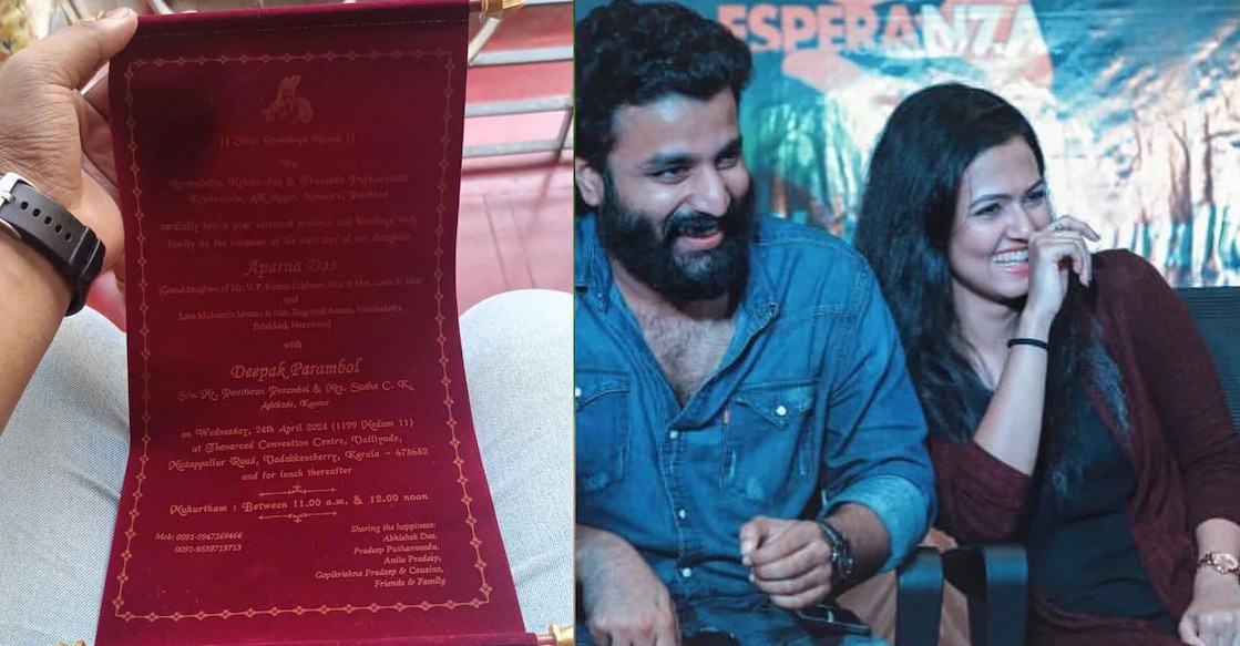 Actress Aparna Das and Actor Deepak Parambol Actress Aparna Das and Actor Deepak Parambol