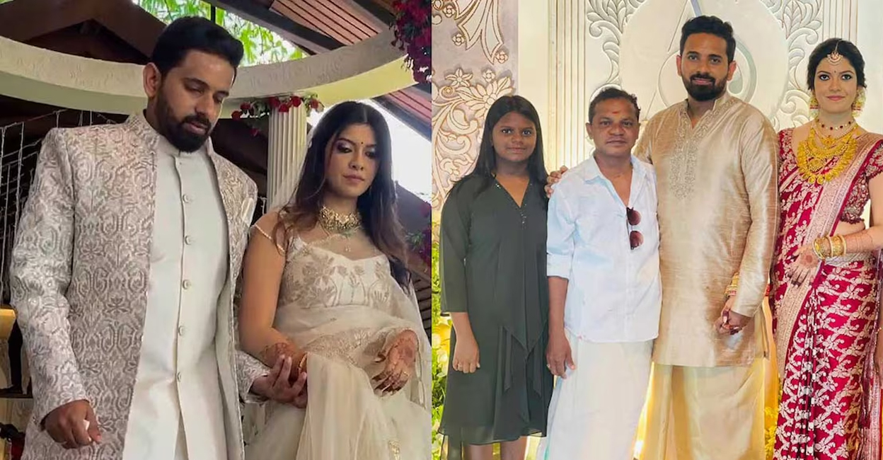 Actor Kunjan's daughter Swathi Kunjan gets married to Abhinand Basant