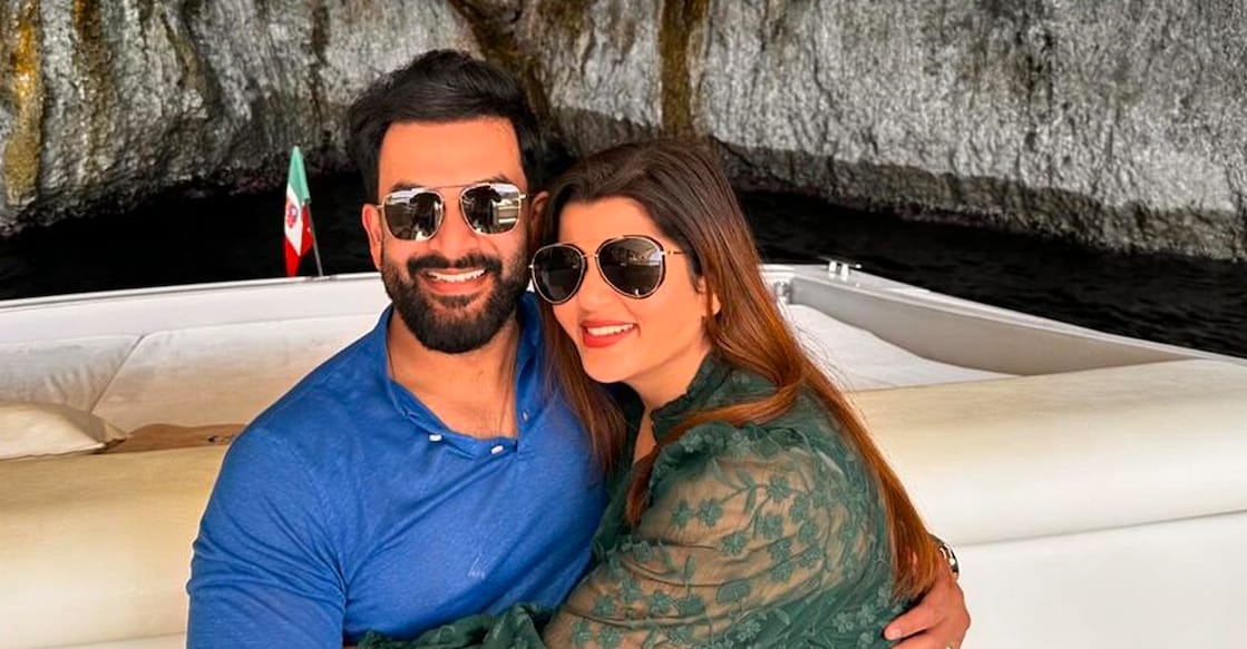 Prithviraj and Supriya. Photo: Instagram