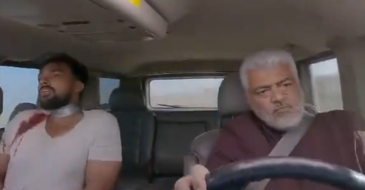 Some fans expressed concern for Ajith and his co-actor after the video went viral on social media. Screenshot | Twitter