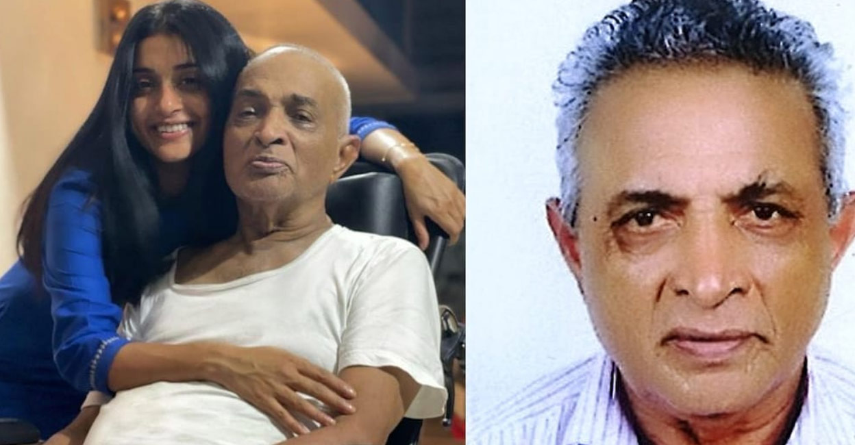 meera-jasmine-father Meera Jasmine's family hails from Thiruvalla. Photo | Instagram