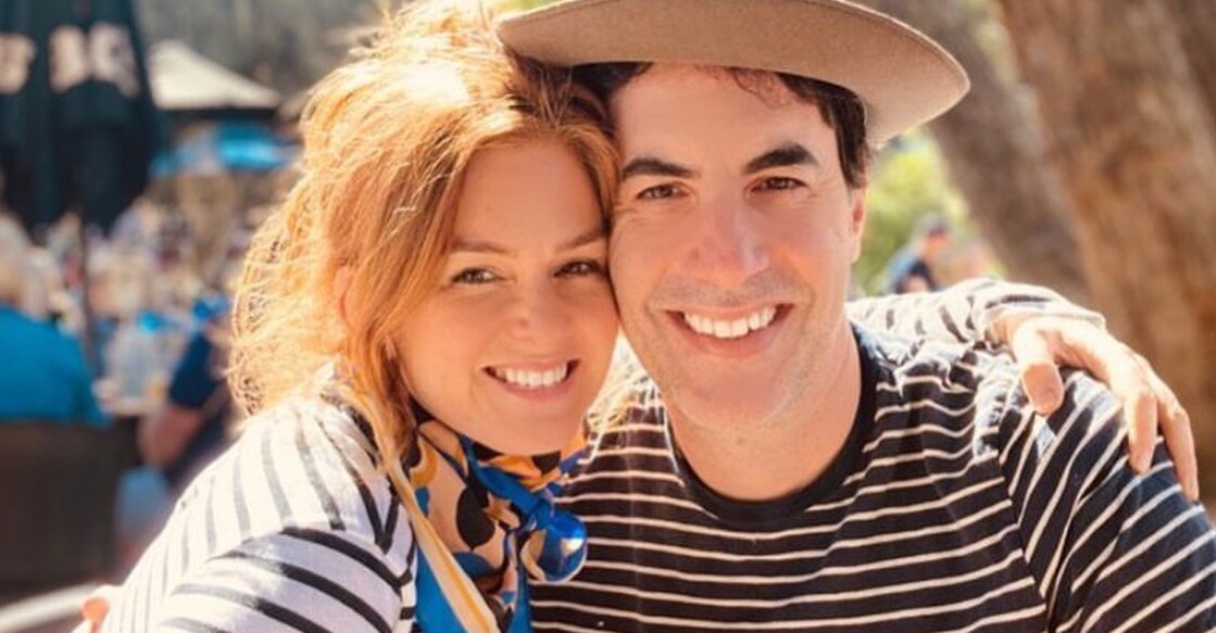 Isla Fisher, Sacha Baron Cohen. Photo: Instagram