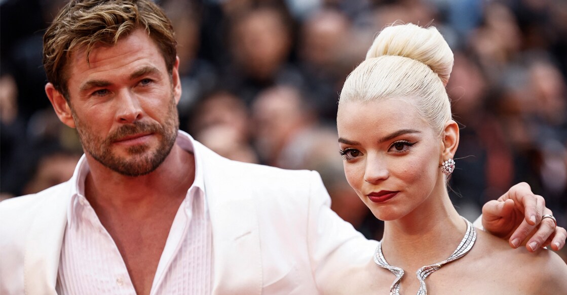 Chris Hemsworth and Anya Taylor-Joy. Photo: AFP/Sameer Al-Doumy