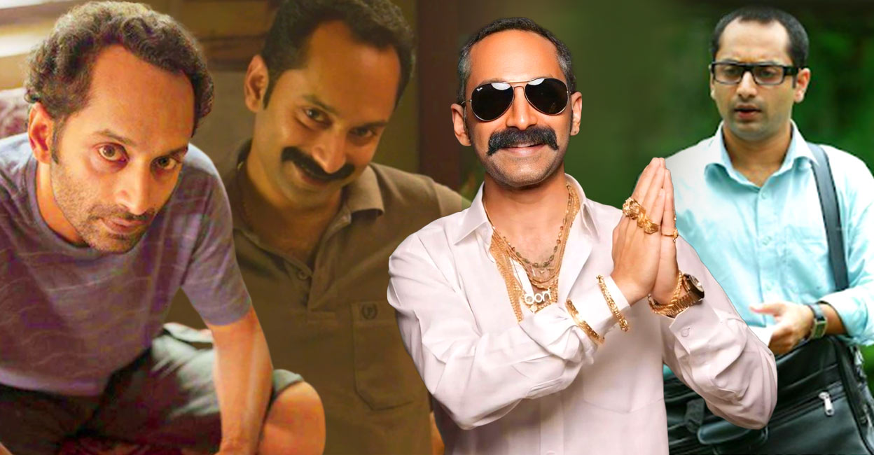 Fahadh Faasil as (from left) Joji, Shammy, Ranga and Harikrishnan.