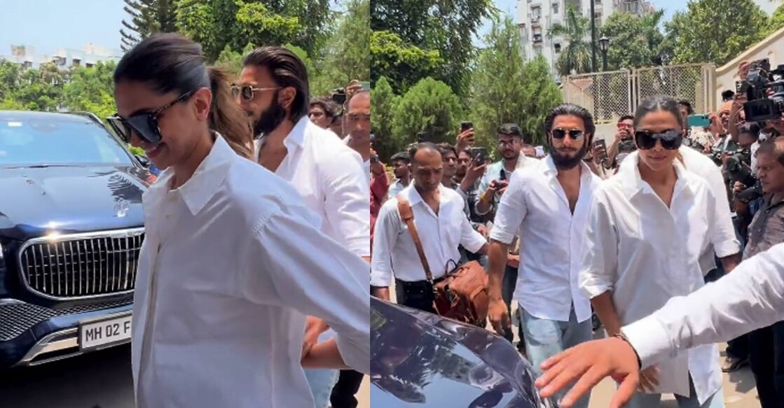 Deepika Padukone wore a loose-fitting white shirt as she stepped out to cast her vote. Photo | X