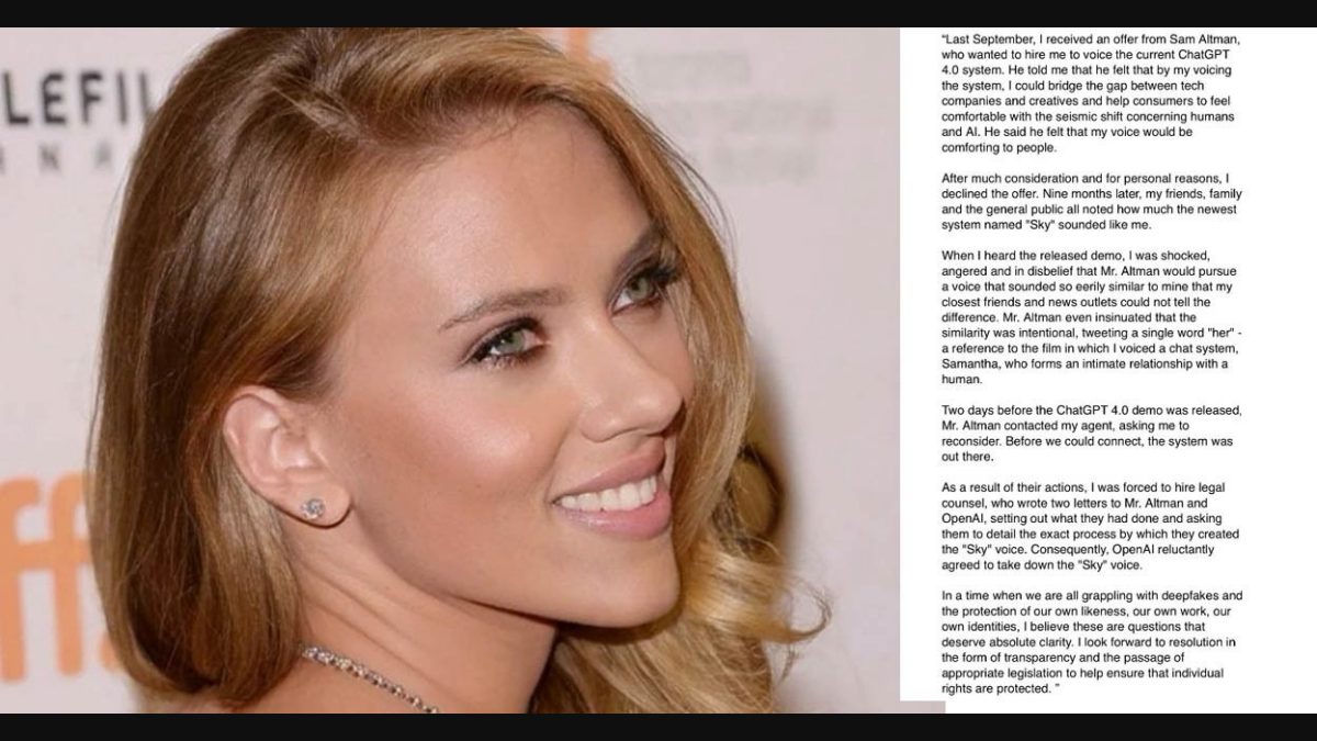 Scarlett Johansson accuses OpenAI of making ChatGPT voice similar
