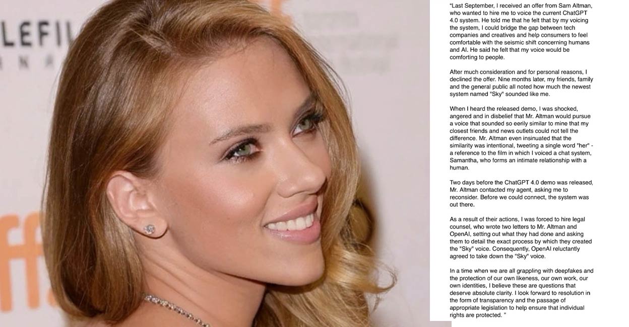 scarlett-johansson Scarlett Johansson said she had rejected the offer by OpenAI. Photo | Instagram, X