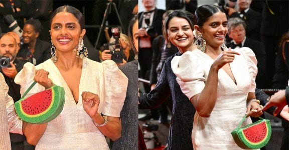 Kani Kusruti displays solidarity for Palestine with watermelon clutch at Cannes 2024