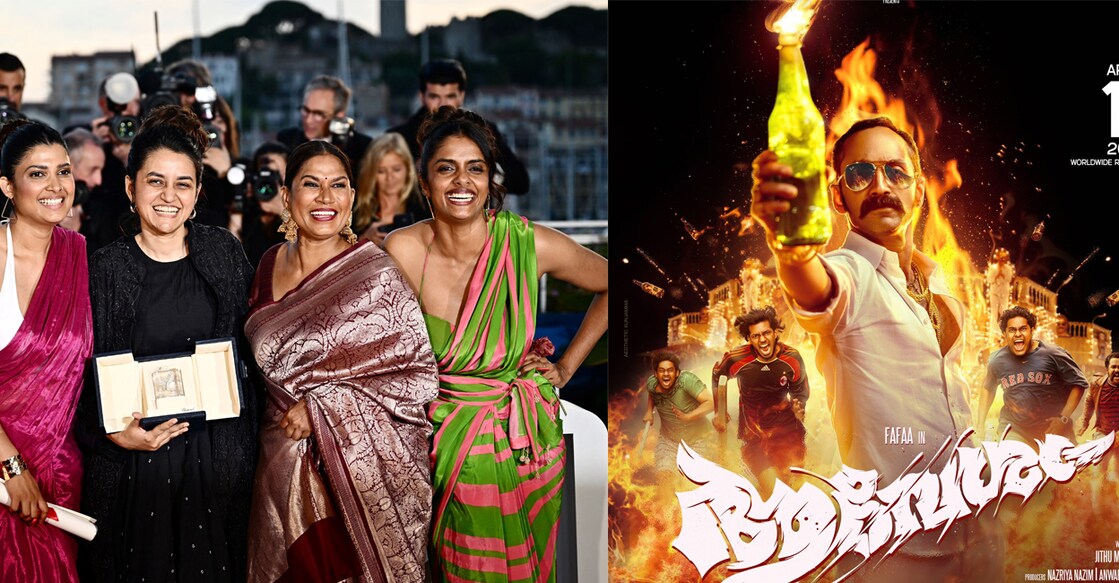 Crew of 'All We Imagine As Light', Aavesham poster. Photo: AFP/Loic Venance/IMDb