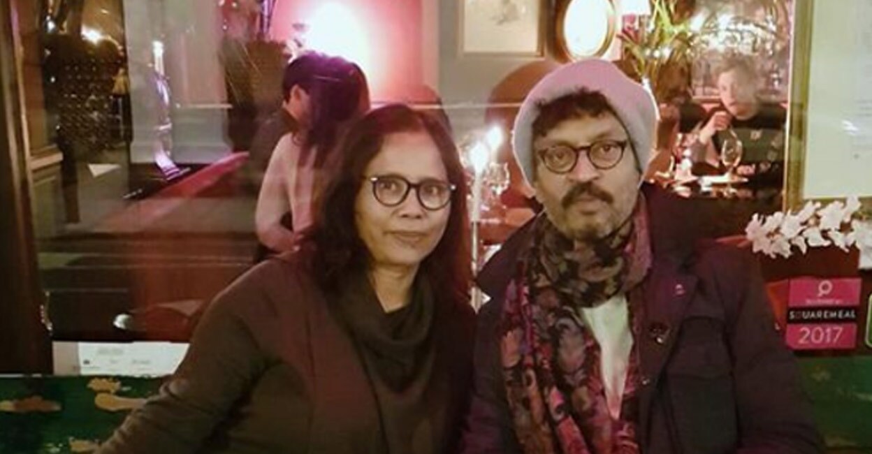 The late actor Irrfan Khan and wife Sutapa Sikdar. Photo | Instagram (sikdarsutapa)