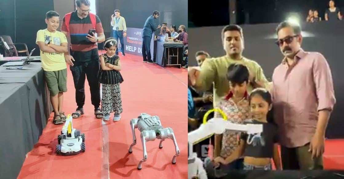 Actor Asif Ali with his wife Zama and kids visited the venue and got an opportunity to view the exhibits. Photo special arrangement